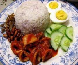 Nasi Lemak Sotong Sambal